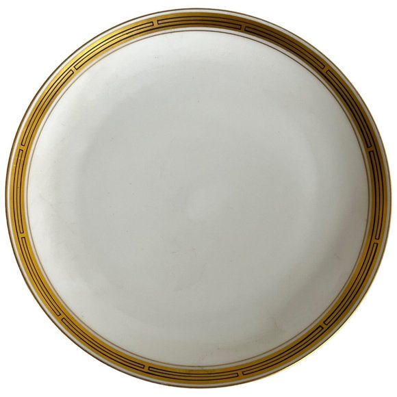 6 Haviland W A Pickard Porcelain Salad Plates Gold Band Black Lines France VTG - Picture 12 of 15